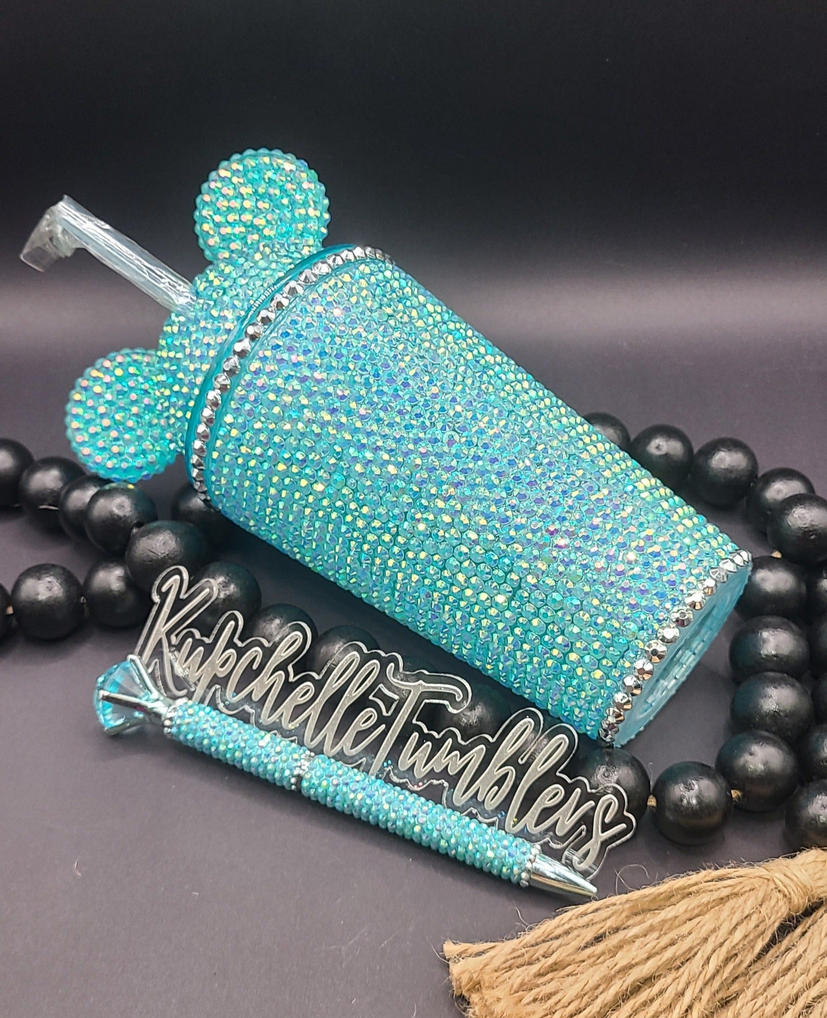 Teal All Ears Rhinestone & Pen Set COLD ONLY